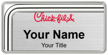 Custom name badges for Chick Fil A