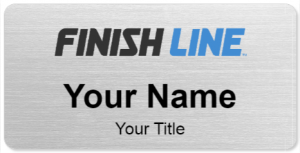 Custom name badges for Finish Line