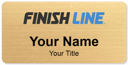 Custom name badges for Finish Line