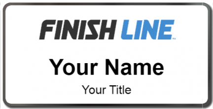 Custom name badges for Finish Line