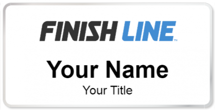 Custom name badges for Finish Line