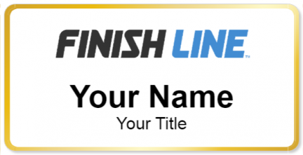 Custom name badges for Finish Line