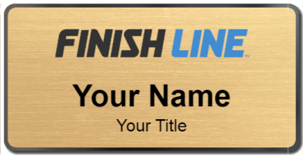 Custom name badges for Finish Line