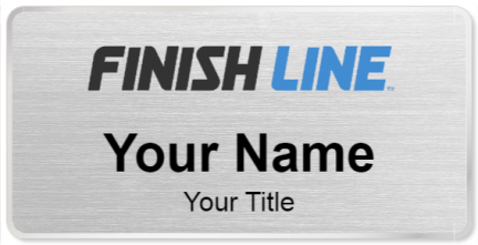 Custom name badges for Finish Line