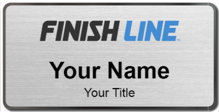 Custom name badges for Finish Line