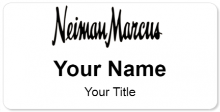 Custom name badges for Neiman Marcus