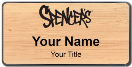 Custom name badges for Spencers