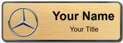 Custom name badges for Mercedes