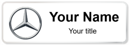 Custom name badges for Mercedes