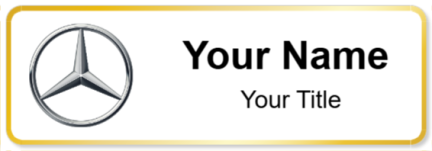 Custom name badges for Mercedes