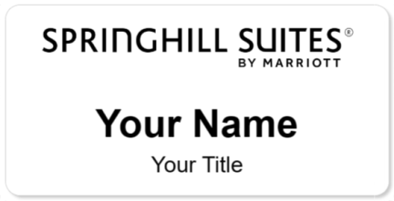 Custom name badges for SpringHill Suites