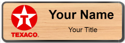 Custom name badges for Texaco Gas