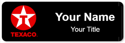 Custom name badges for Texaco Gas