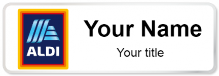 Custom name badges for Aldi