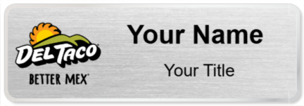 Custom name badges for Del Taco