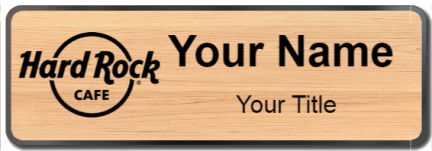 Custom name badges for Hard Rock Cafe