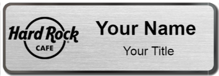 Custom name badges for Hard Rock Cafe