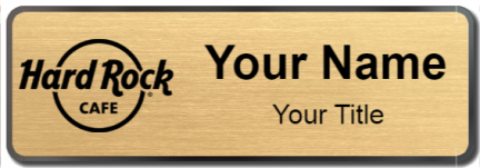 Custom name badges for Hard Rock Cafe