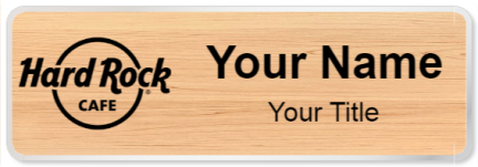 Custom name badges for Hard Rock Cafe