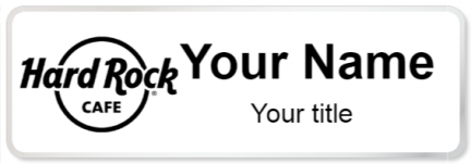 Custom name badges for Hard Rock Cafe