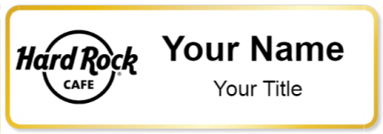 Custom name badges for Hard Rock Cafe