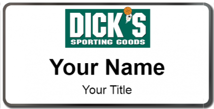 Custom name badges for Dicks Sporting Goods