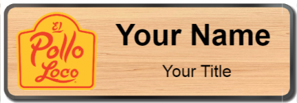 Custom name badges for El Pollo Loco
