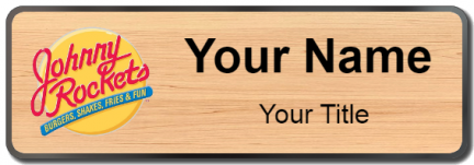 Custom name badges for Johnny Rockets