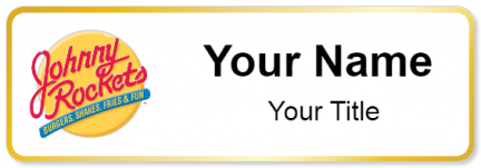 Custom name badges for Johnny Rockets