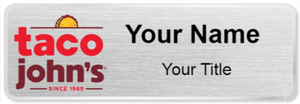 Custom name badges for Taco Johns
