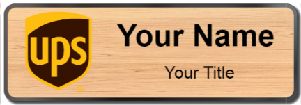 Custom name badges for UPS