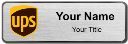 Custom name badges for UPS