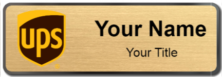 Custom name badges for UPS