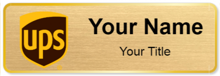 Custom name badges for UPS