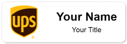 Custom name badges for UPS