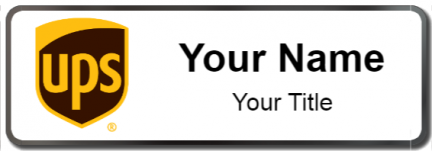 Custom name badges for UPS