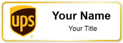 Custom name badges for UPS