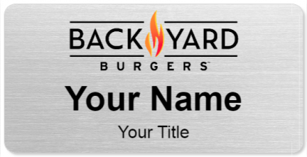 Custom name badges for Backyard Burgers