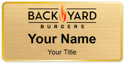 Custom name badges for Backyard Burgers