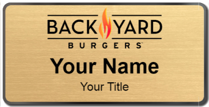 Custom name badges for Backyard Burgers
