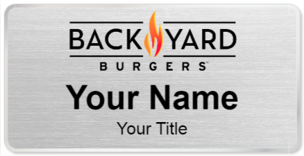 Custom name badges for Backyard Burgers