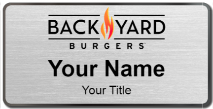 Custom name badges for Backyard Burgers