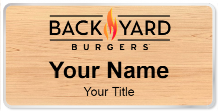 Custom name badges for Backyard Burgers