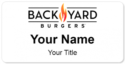 Custom name badges for Backyard Burgers