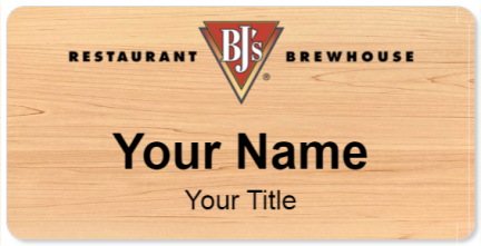 Custom name badges for BJs Brewhouse