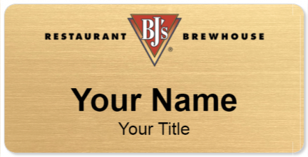 Custom name badges for BJs Brewhouse