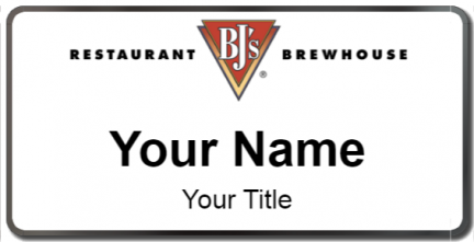 Custom name badges for BJs Brewhouse