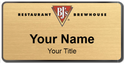 Custom name badges for BJs Brewhouse