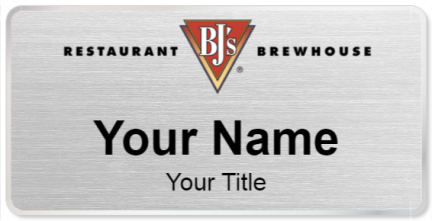 Custom name badges for BJs Brewhouse