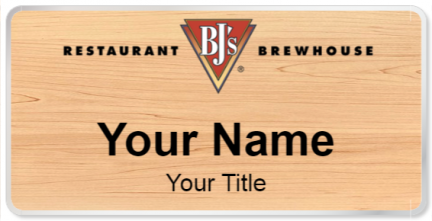 Custom name badges for BJs Brewhouse